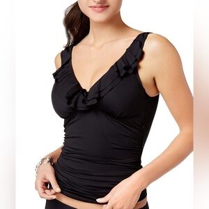 Ralph Lauren Ruffle Neck Tankini Top